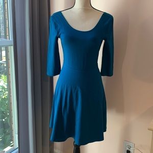 Express stretch fit and flare dress